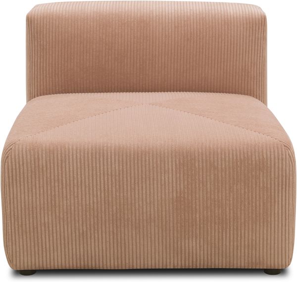 DOMO. collection Polsterhocker 800011, 1FEL, Rechteckig, individuell kombinierbar, modularer Cord Fußhocker, Polstergarnitur, 85 x 108 x 69 (BxTxH), rose