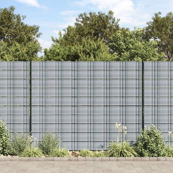 vidaXL Sichtschutzstreifen 10 Stk. Grau 252,5x19 cm PVC 4005546