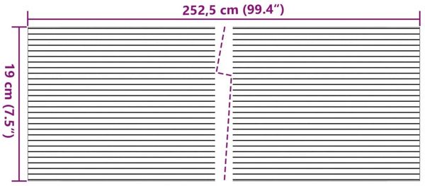 vidaXL Sichtschutzstreifen 10 Stk. Grau 252,5x19 cm PVC 4005546 Bild 6
