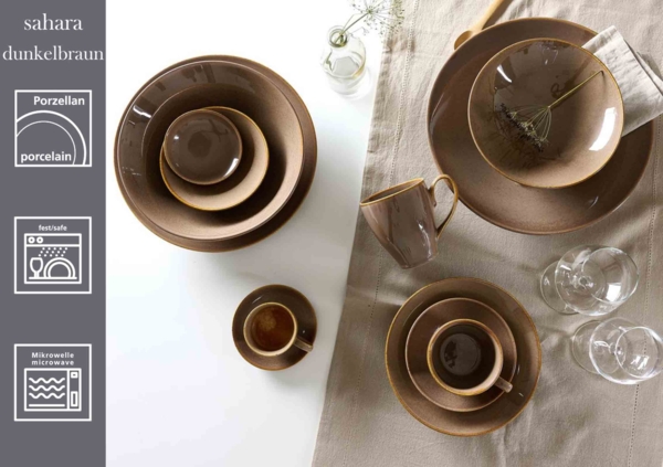 Ritzenhoff & Breker Sahara Kaffeebecher 400 ml 4er Set - Dunkelbraun Bild 2