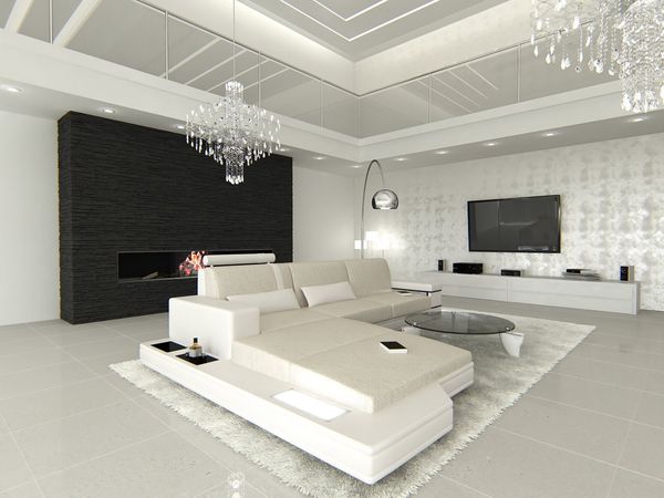 Sofa Dreams Ecksofa Polster Stoffsofa Messana L Form Sofa Stoff Couch, mit LED, wahlweise mit Bettfunktion als Schlafsofa, Designersofa