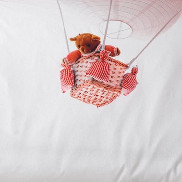 TRAUMSCHLAF Bettwäsche Ballon Bear Pink, Renforce, 2 teilig, aus glatter 100% Baumwolle Bild 3