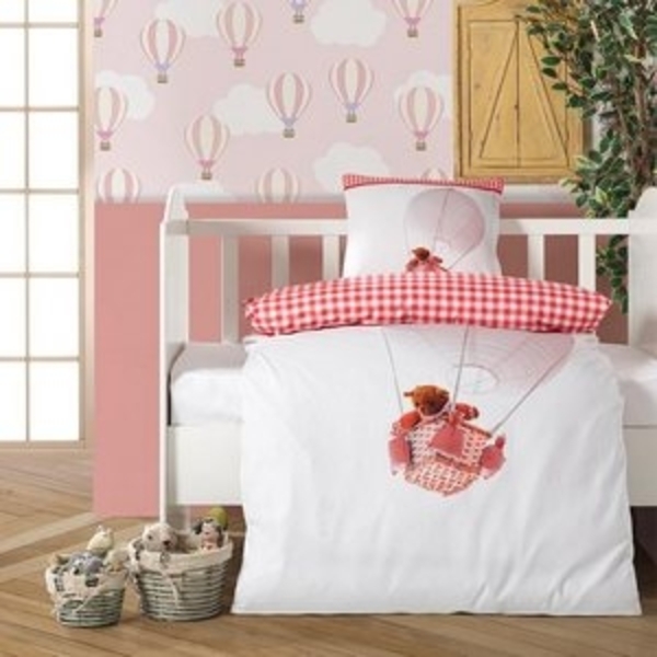 TRAUMSCHLAF Bettwäsche Ballon Bear Pink, Renforce, 2 teilig, aus glatter 100% Baumwolle Bild 6