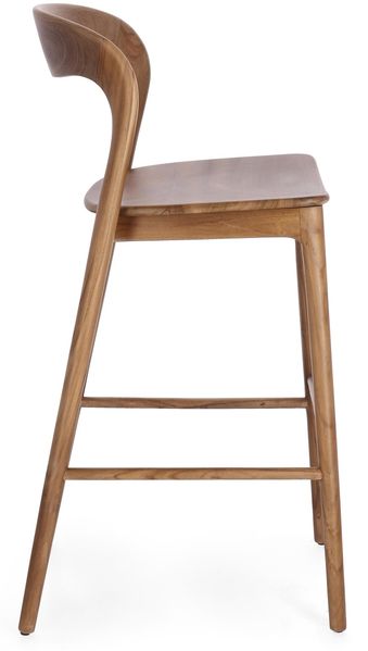 Barhocker Miley aus Teakholz, Natur, 48 x 51 x 102 cm Bild 2