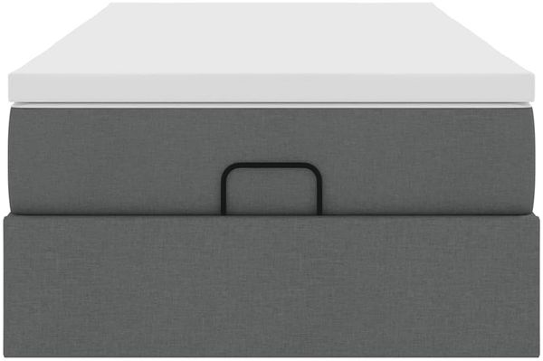 vidaXL Ottoman-Bett mit Matratze Dunkelgrau 100x200 cm Stoff 3311086 Bild 7