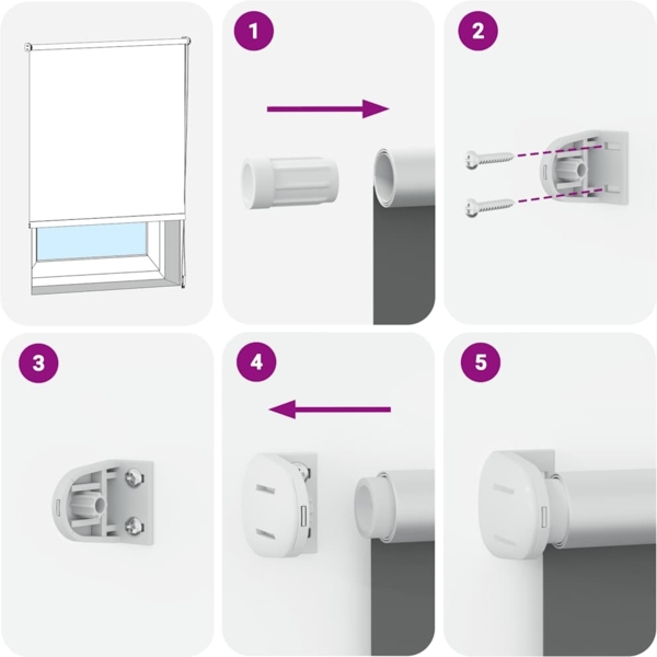 vidaXL Verdunkelungsrollo Weiß 75x210cm Stoffbreite 70,7 cm Polyester 4011955 Bild 5