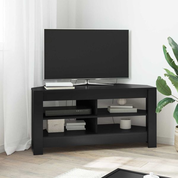 vidaXL EckTVSchrank Schwarz 102 x 40,5 x 45 cm Holzwerkstoff 889776