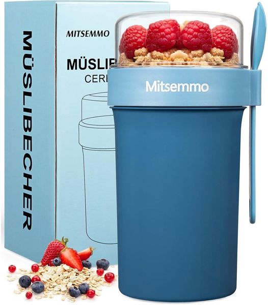 Müslibecher Joghurtbecher to Go Kinder Löffel Müsli Cup Cornflakes Müslischale