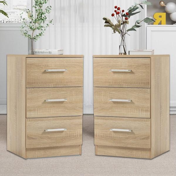 Thanaddo Nachttisch Nachttische, Nachtkommode mit Schubladen für Schlafzimmer Bild 1