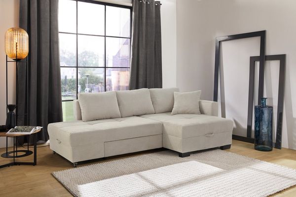Jockenhöfer Gruppe Ecksofa Fantasy L-Form, B: 247 cm, Dreh-Schwenk-Ottomane, mit Bettfunktion, Bettkasten & Zierkissen, wandelbar zum Big-Sofa