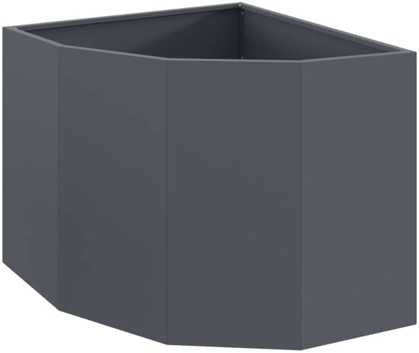 vidaXL Eckpflanzer Anthrazit 60 x 60 x 50 cm Stahl 883663