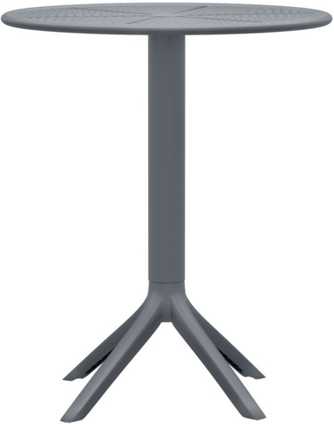 TPFLiving Beistelltisch Sevara (Pflegeleicht und langlebig, Wetterfest & UV-beständig – ideal für den Außenbereich), Maße (TxBxH): 60 x 60 x 76cm - Farbe: anthrazit