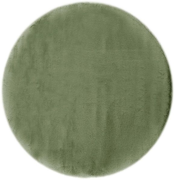 LUXOR living Fellteppich Novara, rund, Höhe: 35 mm, Kunstfell, Kaninchenfell-Haptik, besonders weicher Hochflor