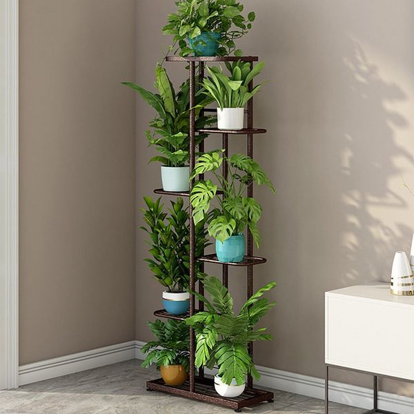 GarveeMore Küchenorganizer-Set 6-Tier Pflanzenständer, 7-Topf Indoor Hohe Pflanzenhalter