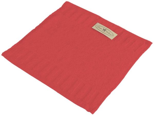 Seiftuch Uni Baumwolle 30 x 30 cm hellrot