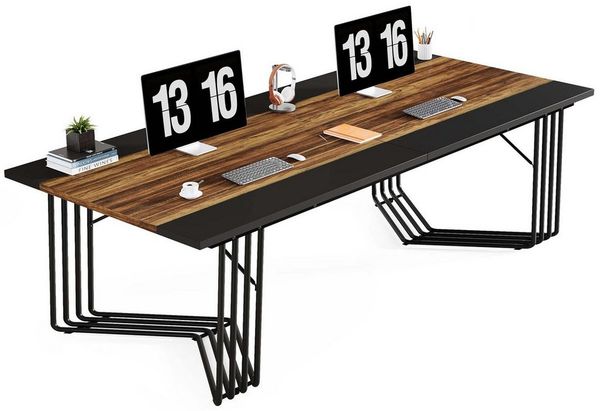 Tribesigns Schreibtisch 200cm Konferenztisch, 2 Personen Computertisch Home Office