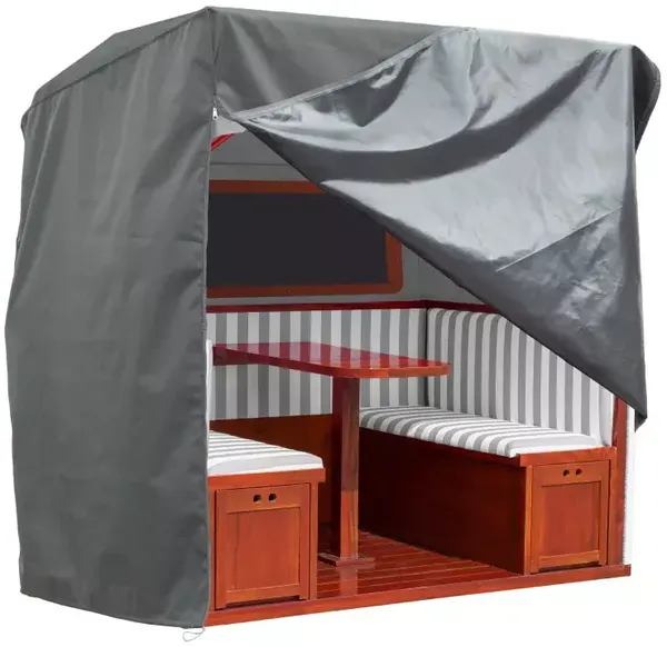 Mr. Deko 'Aero Protect' Strandkorb Schutzhaube für Gosch Lounge, Polyester dunkelgrau, 200 x 158 x 207 cm