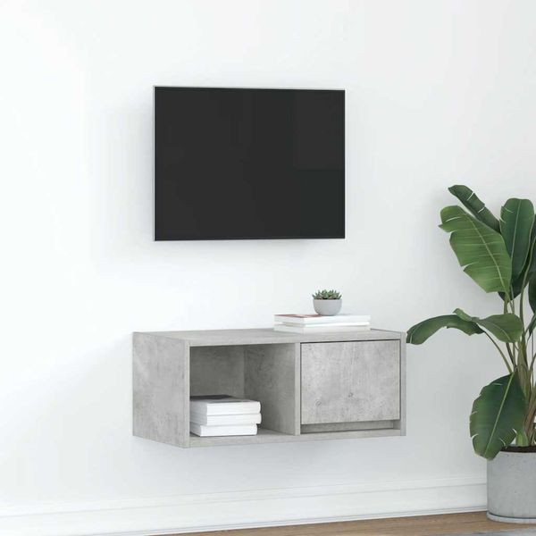 vidaXL TV-Schrank Betongrau 60x31x25,5 cm Holzwerkstoff 861442