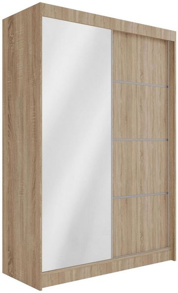 ALTDECOR Schiebetürenschrank PAOKI (Kleiderschrank Garderobenschrank mit viel Stauraum Moderner Schrank) Spiegel Spiegeltüren Vielseitiger Schwebetürenschrank LED Beleuchtung