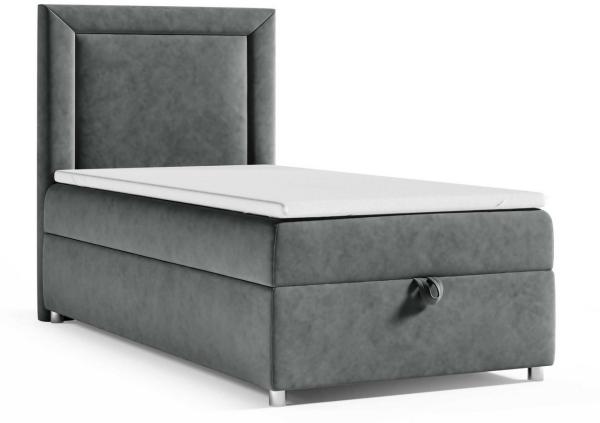Best for Home Boxspringbett Trinity K-3 Boxspringbett mit Stauraum & Topper – Einzelgrößen (Einzelbett, Polsterbett mit gepolstertes Kopfteil, Jugendbett, Kinderbett versch. Größen, 70x200 80x200 90x200 100x200 cm), verschiedene Liefermöglichkeiten, Ha...