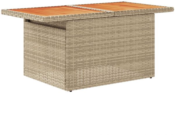 vidaXL 9-tlg. Garten-Sofagarnitur mit Kissen Beige Poly Rattan 3327132 Bild 5
