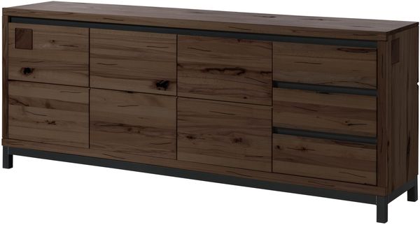 Sideboard Kernbuche 210x45x85 tabacco braun geölt VILLANDERS #252