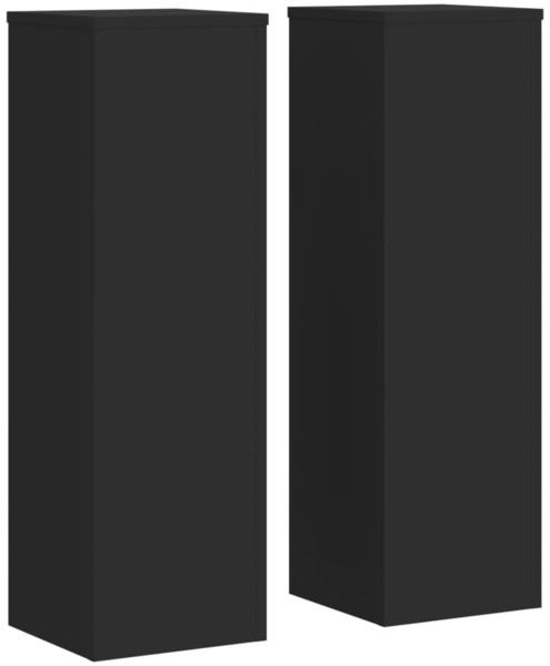 vidaXL Pflanzenständer 2 Stk. Schwarz 25x25x80 cm Holzwerkstoff 852943
