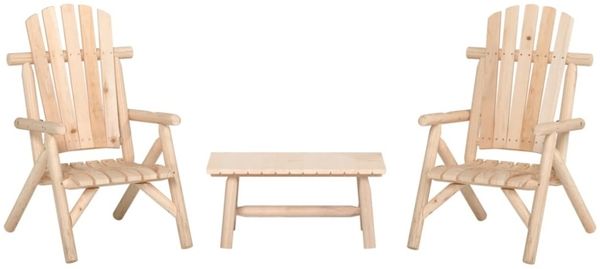 vidaXL 3-tlg. Garten-Lounge-Set Massivholz Fichte 3185521