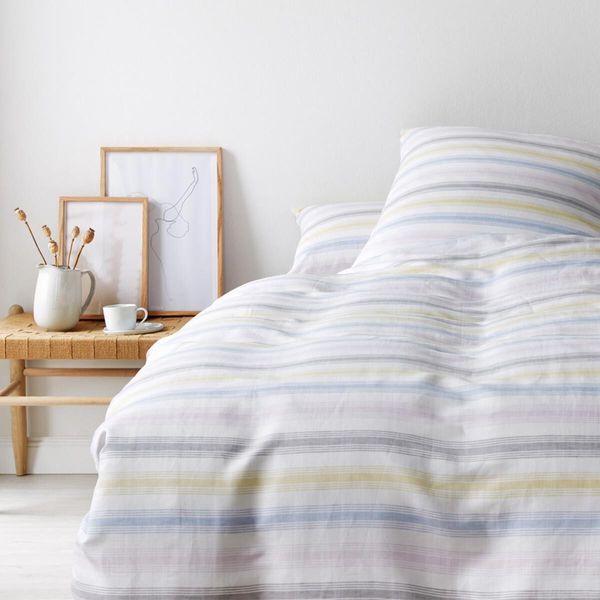 elegante Halbleinen Bettwäsche Bliss sonne|155x220 cm + 80x80 cm