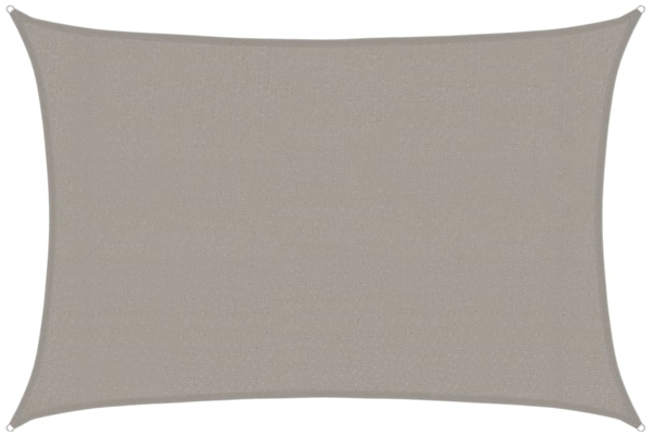 vidaXL Sonnensegel 160 g/m² Rechteckig Hellgrau 3x4 m HDPE 4001984