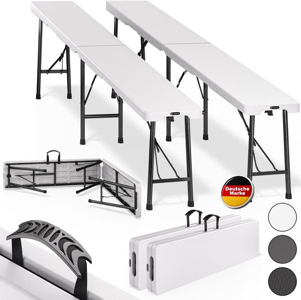 CASARIA® Bierbank, klappbar mit Tragegriff, 2er-Set