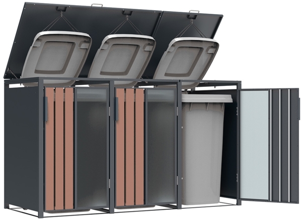 Westmann Status 3 | Metall Mülltonnenbox 3er |