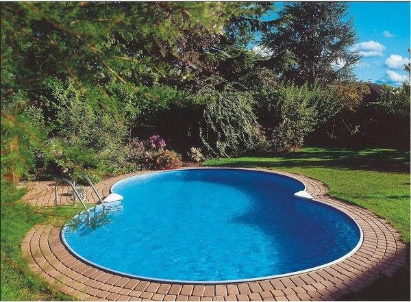 Waterman Achtformpool Stahlwandpool achtform Exklusiv 725 x 460 x 120 cm, St (Einzelbecken), verzinkte Stahlwand