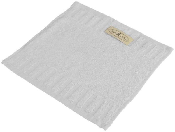 Casa Colori Gästehandtuch Uni, Frottier (1-St), Hohe Farbbrillanz, Einfache Pflege, silberfarben