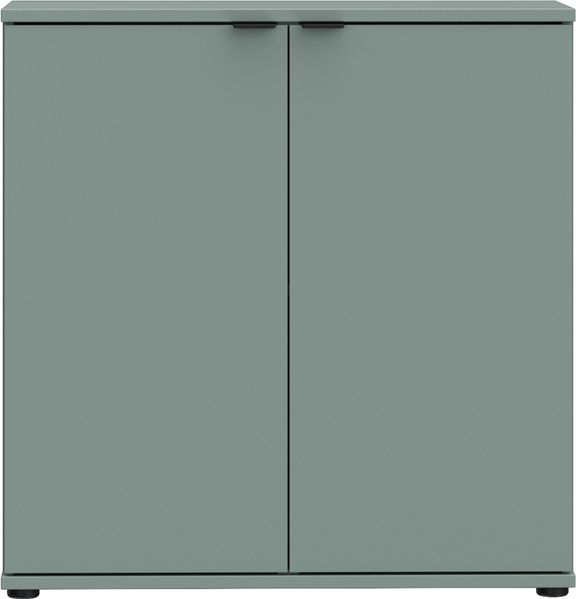 Kommode >GANYMEDE< 2 Türen, 1 Boden, in Salbei - 80,1x82,3x34,1cm (BxHxT)