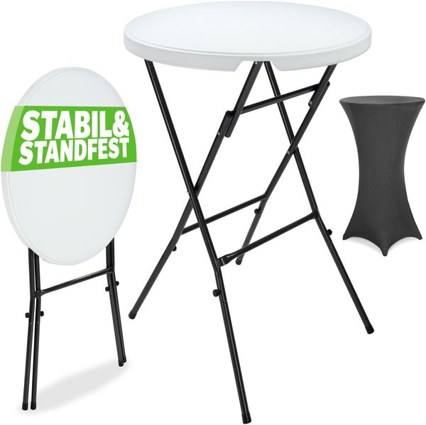 CASARIA® Stehtisch mit Husse Anthrazit 72 cm Set
