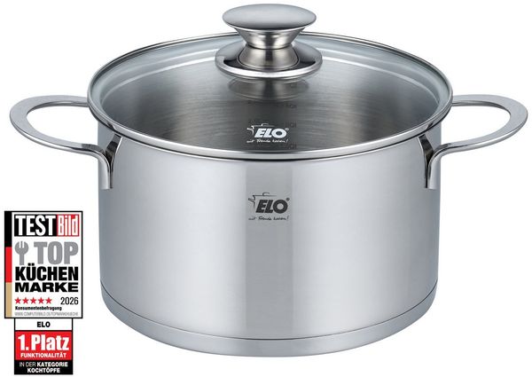Elo Bratentopf Galant, Edelstahl 18/10, integriertes Öl- Dosier-System, Induktion, Ø 20 cm