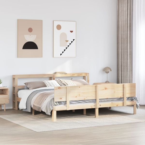 vidaXL Bettgestell mit Kopfteil ohne Matratze 200x200 cm 3306094