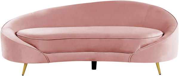 3-Sitzer Sofa Samtstoff pastellrosa gold SAVAR