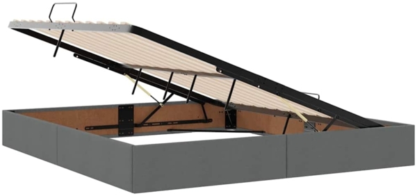 vidaXL Aufbewahrungsbett Dunkelgrau 160x200 cm Kunstleder 3371728 Bild 5