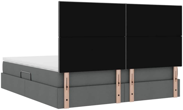vidaXL Aufbewahrungsbett Dunkelgrau 160x200 cm Kunstleder 3371728 Bild 10