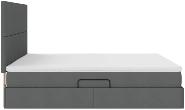 vidaXL Aufbewahrungsbett Dunkelgrau 160x200 cm Kunstleder 3371728 Bild 9