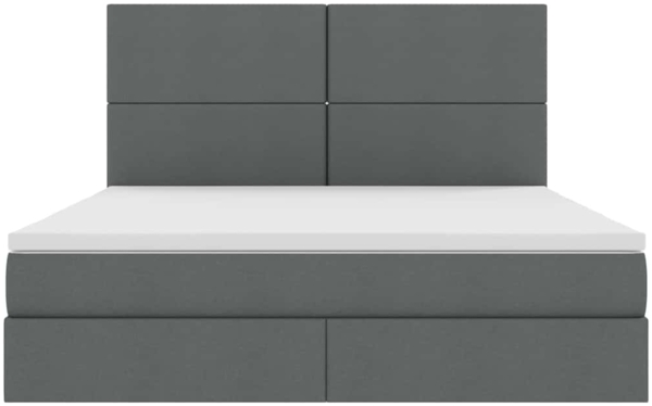vidaXL Aufbewahrungsbett Dunkelgrau 160x200 cm Kunstleder 3371728 Bild 6