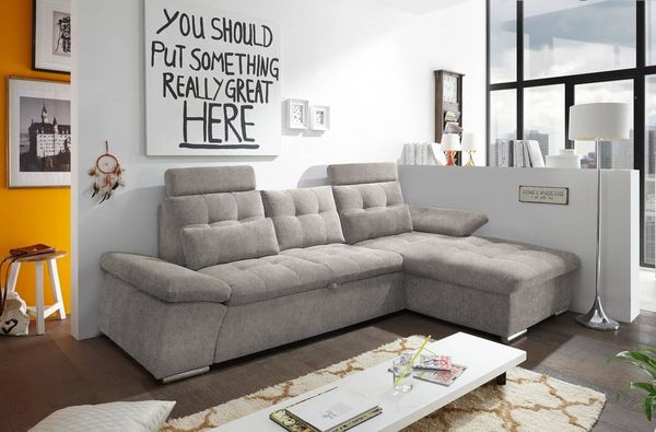 Ecksofa Medan Taupe – Eleganz & Funktion vereint
