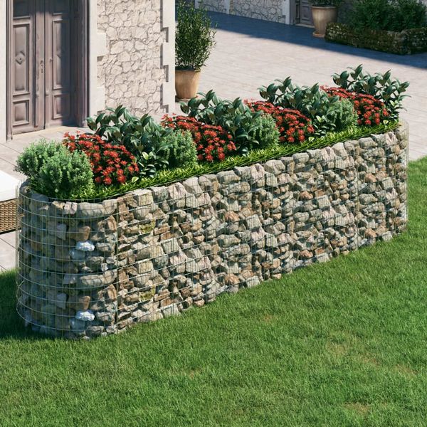 vidaXL Gabionen-Hochbeet Verzinktes Eisen 400x100x100 cm 152047