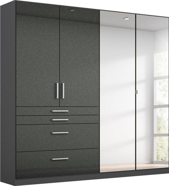 Rauch BLUE 'Homburg' Drehtürenschrank mit Spiegel, grau, 181 cm Bild 2