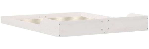 vidaXL Bettrahmen Weiß 150 x 200 cm Massives Kiefernholz 873311 Bild 7