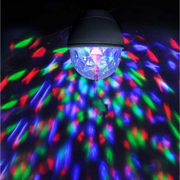 STAR TRADING LED Discolicht LED Discolicht E27, RGB Partybeleuchtung rotierend, RGB/mehrfarbig