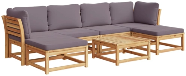 vidaXL 7-tlg. Garten-Lounge-Set mit Kissen Massivholz Akazie 3214322