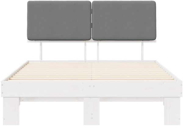 vidaXL Bettgestell mit gepolstertem Kopfteil Hellgrau 120 x 190 cm 877368 Bild 5